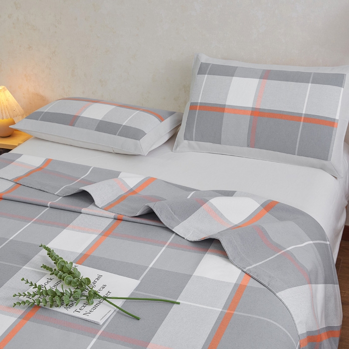 91家纺网 家纺一手货源 找家纺 棉乐町 2025新款全棉加厚宽边老粗布凉席三件套 长安