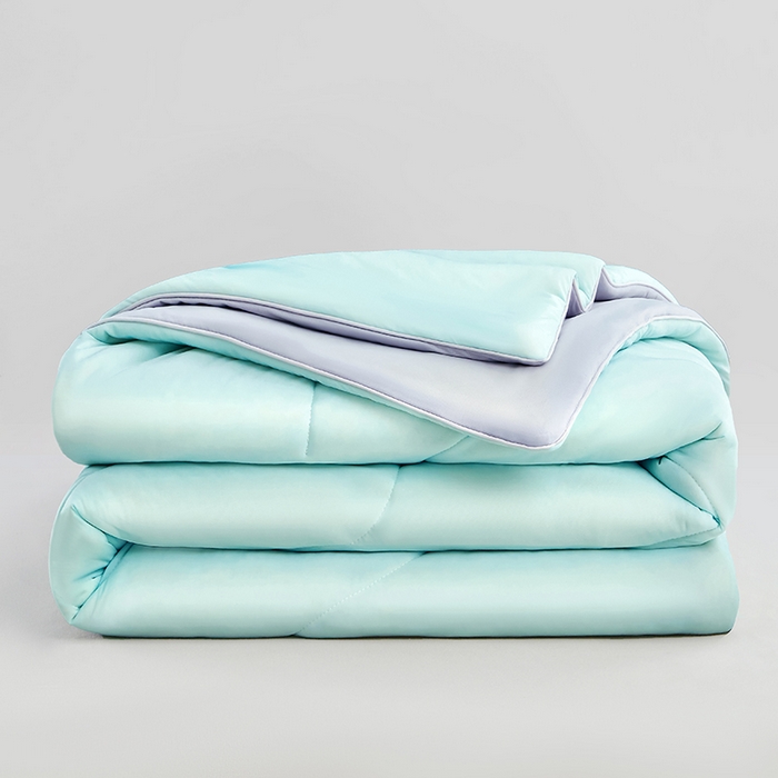 91家纺网 家纺一手货源 找家纺 米米儿家纺 2024新款A类瓜瓜凉感夏被空调被夏凉被西瓜被 冰川蓝灰