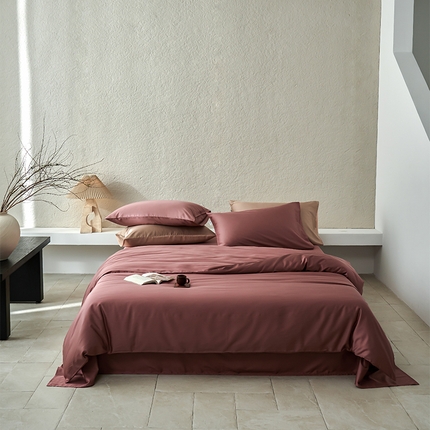 91家纺网 家纺一手货源 找家纺 （总）沐晴家纺 2024新款60兰精天丝棉纯色简约轻奢四件套