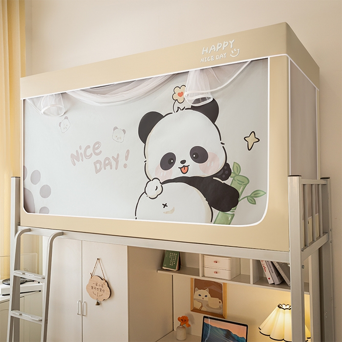 91家纺网 家纺一手货源 找家纺 澳萝拉 2024涂银99%遮光学生蚊帐 快乐国宝