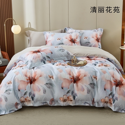 91家纺网 家纺一手货源 找家纺 （总）栩裕纺织 2024新款柔柔棉数码印花四件套