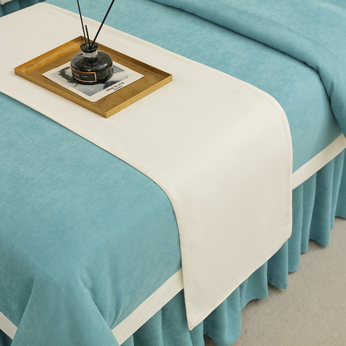 91家纺网 家纺一手货源 找家纺 不打烊家纺  (原春恩家纺) 2025新款贡棉高端床罩系列-春日寄语（此款控价128） 绿色