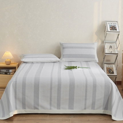 91家纺网 家纺一手货源 找家纺 （总）首爱 2025新款全棉加厚宽边老粗布凉席三件套