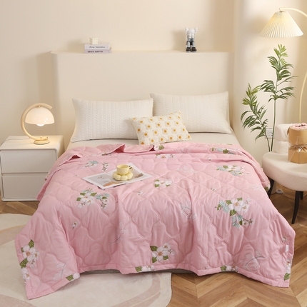 被多多 2024新款清新印花亲肤绒夏被 秘密花园