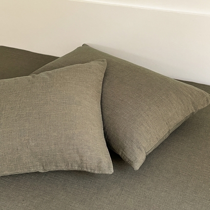 91家纺网 家纺一手货源 找家纺 （总）睡棉坊 2024新款全棉色织提花双层纱复古系列单枕套