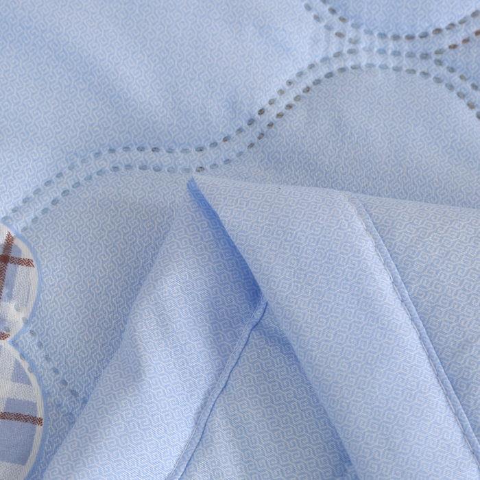 91家纺网 家纺一手货源 找家纺 被多多 2024新款清新印花亲肤绒夏被 小森林-蓝