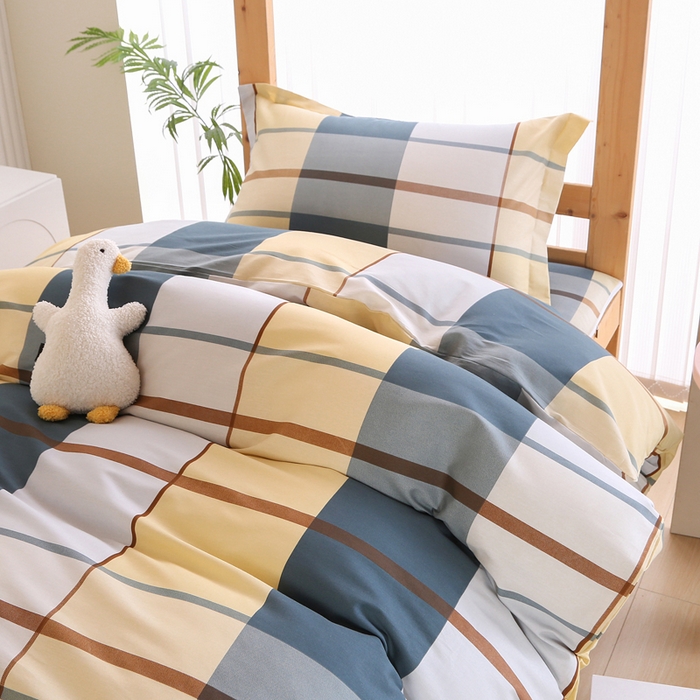 91家纺网 家纺一手货源 找家纺 凯森 133x72学生全棉三件套床单款上下铺宿舍六件套纯棉被套 卡丽尔