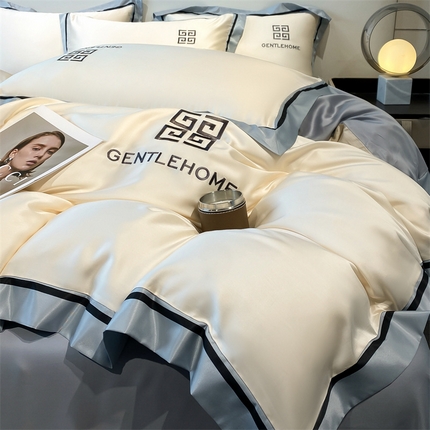 91家纺网 家纺一手货源 找家纺 （总）笙意家纺 2025新款水洗真丝宽边四件套-挪威系列