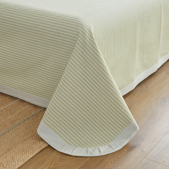 91家纺网 家纺一手货源 找家纺 首爱 2025新款全棉加厚宽边老粗布凉席三件套 江宁