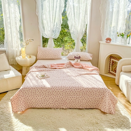 91家纺网 家纺一手货源 找家纺 梦恬佳-2024新款A类水洗双层纱夏凉被 遇见