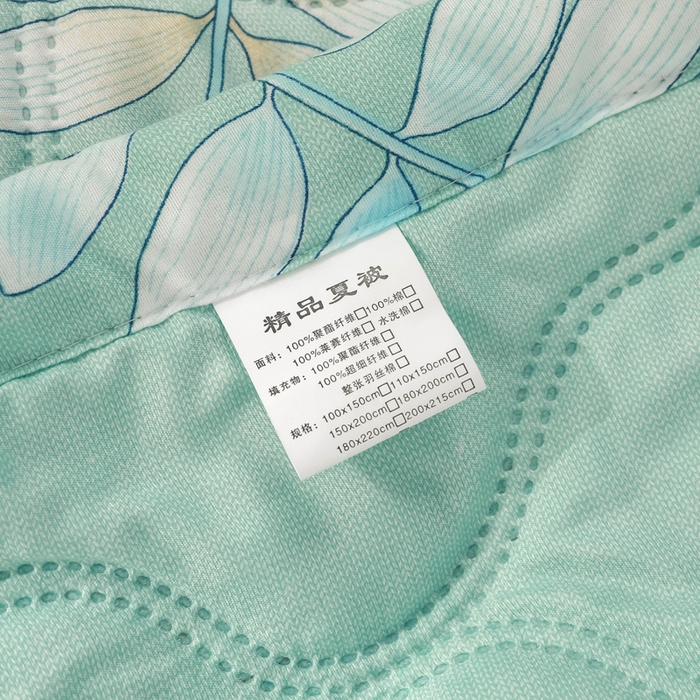 91家纺网 家纺一手货源 找家纺 被多多 2024新款清新印花亲肤绒夏被 清新物语