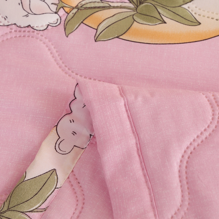 91家纺网 家纺一手货源 找家纺 被多多 2024新款清新印花亲肤绒夏被 晚安