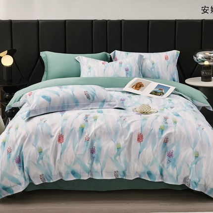 91家纺网 家纺一手货源 找家纺 （总）栩裕纺织 2024新款柔柔棉数码印花四件套