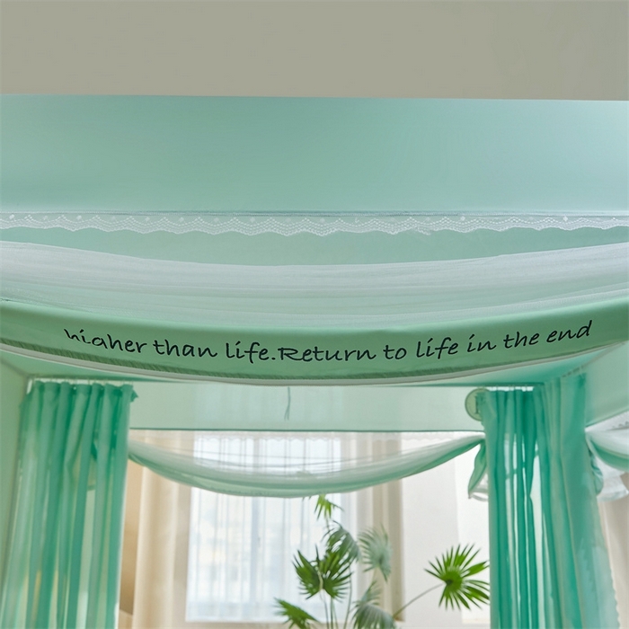 91家纺网 家纺一手货源 找家纺 （总）艾晶美 2025新款轻奢风坐床式布帘遮光蚊帐