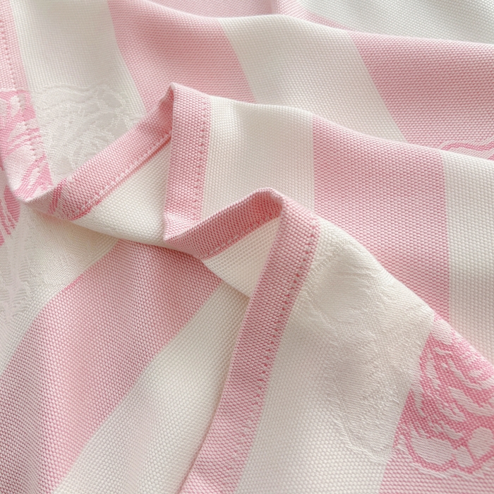 91家纺网 家纺一手货源 找家纺 棉乐町 2025新款色织提花竹纤维毯 眷恋-粉