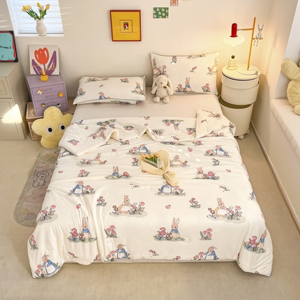 91家纺网 家纺一手货源 找家纺 （总）大彩 2025新款针织棉大豆夏被空调被夏凉被