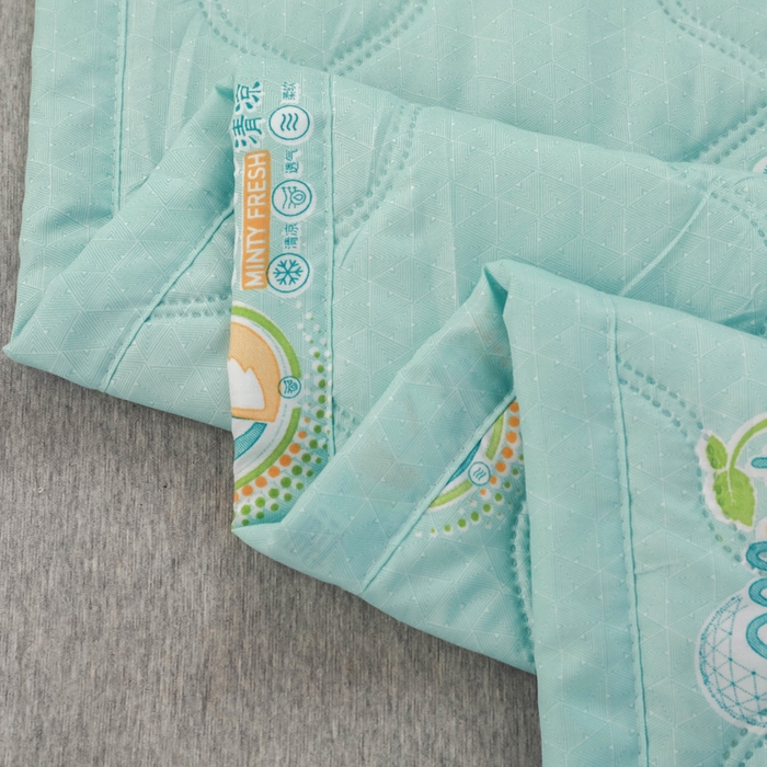 91家纺网 家纺一手货源 找家纺 被多多 2024新款清新印花亲肤绒夏被 薄荷清凉