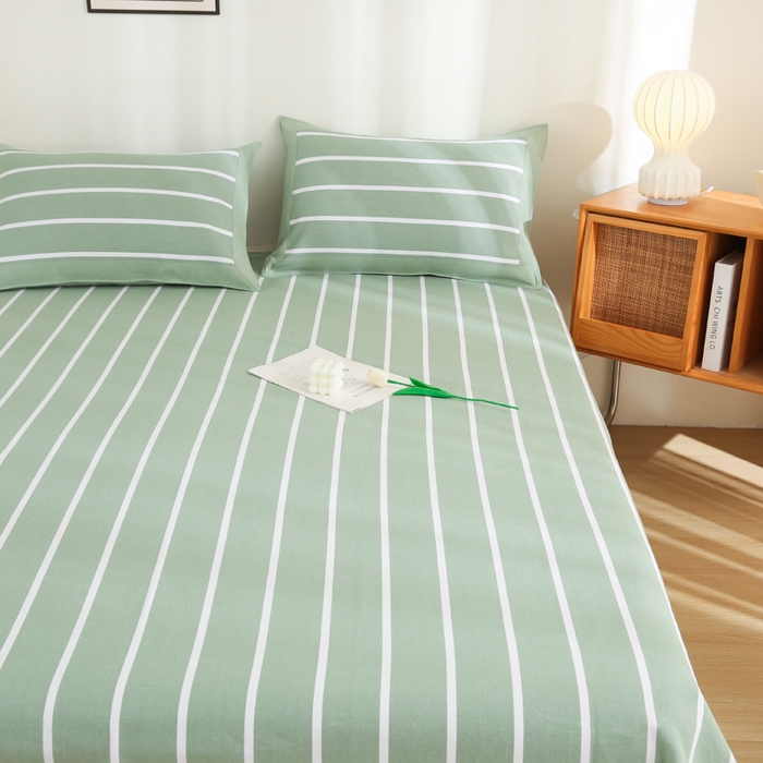 91家纺网 家纺一手货源 找家纺 首爱 2025新款全棉加厚宽边老粗布凉席三件套 崇安