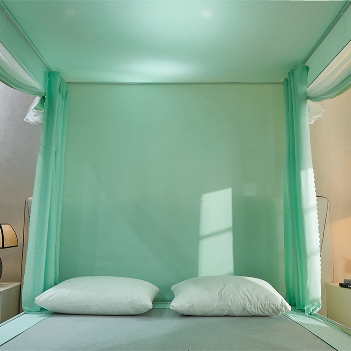 91家纺网 家纺一手货源 找家纺 （总）艾晶美 2025新款轻奢风坐床式布帘遮光蚊帐