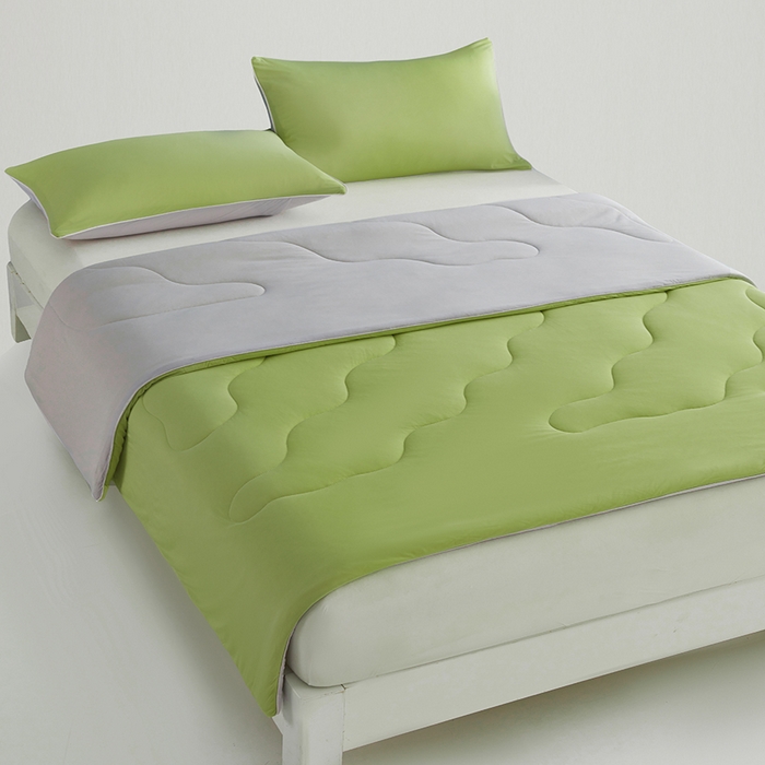 91家纺网 家纺一手货源 找家纺 米米儿家纺 2024新款A类瓜瓜凉感夏被空调被夏凉被西瓜被 蜜瓜绿灰