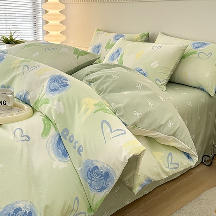 宇彬家纺 2024新款13372喷气全棉四件套 墨妍