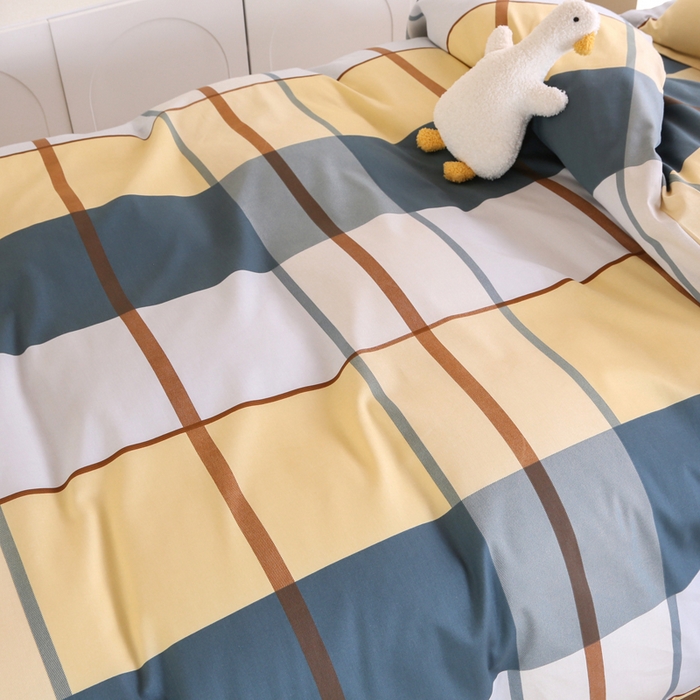 91家纺网 家纺一手货源 找家纺 凯森2024新款斜纹加厚全棉三件套寝室学生床笠上下铺床三件套 卡丽尔