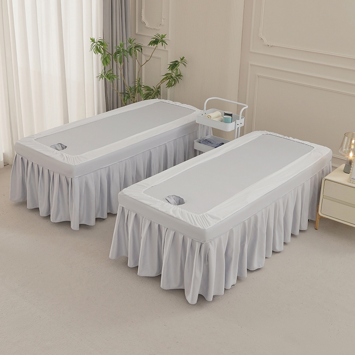 91家纺网 家纺一手货源 找家纺 不打烊家纺  (原春恩家纺) 2025新款贡棉高端床罩系列-艾米尔（此款控价128） 灰色