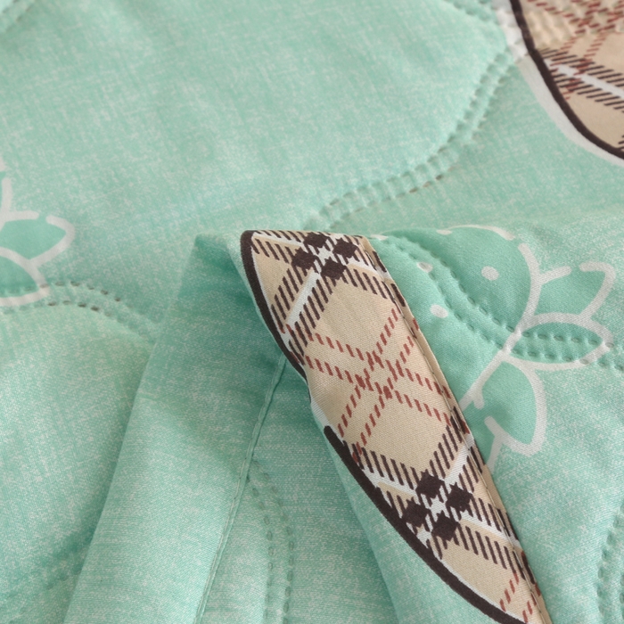 91家纺网 家纺一手货源 找家纺 被多多 2024新款清新印花亲肤绒夏被 莓烦恼-绿