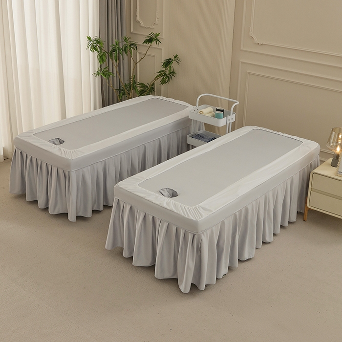 91家纺网 家纺一手货源 找家纺 不打烊家纺  (原春恩家纺) 2025新款贡棉高端床罩系列-春日寄语（此款控价128） 绿拼灰色