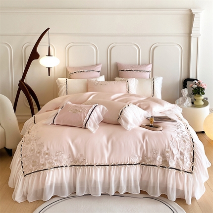 91家纺网 家纺一手货源 找家纺 （总）馨蕊家居 2024新款100支全棉四件套-维多利亚