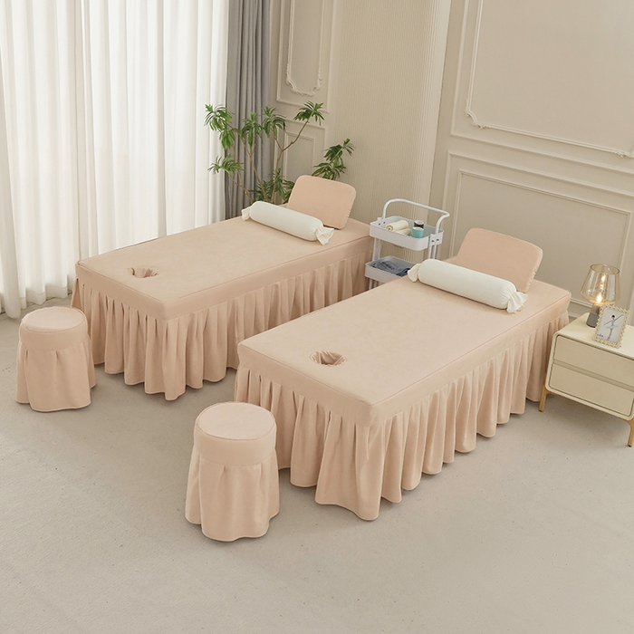 91家纺网 家纺一手货源 找家纺 不打烊家纺  (原春恩家纺) 2025新款贡棉高端床罩系列-艾米尔（此款控价128） 浅驼色