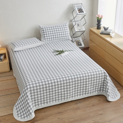 91家纺网 家纺一手货源 找家纺 （总）棉乐町 2025新款全棉加厚宽边老粗布凉席三件套