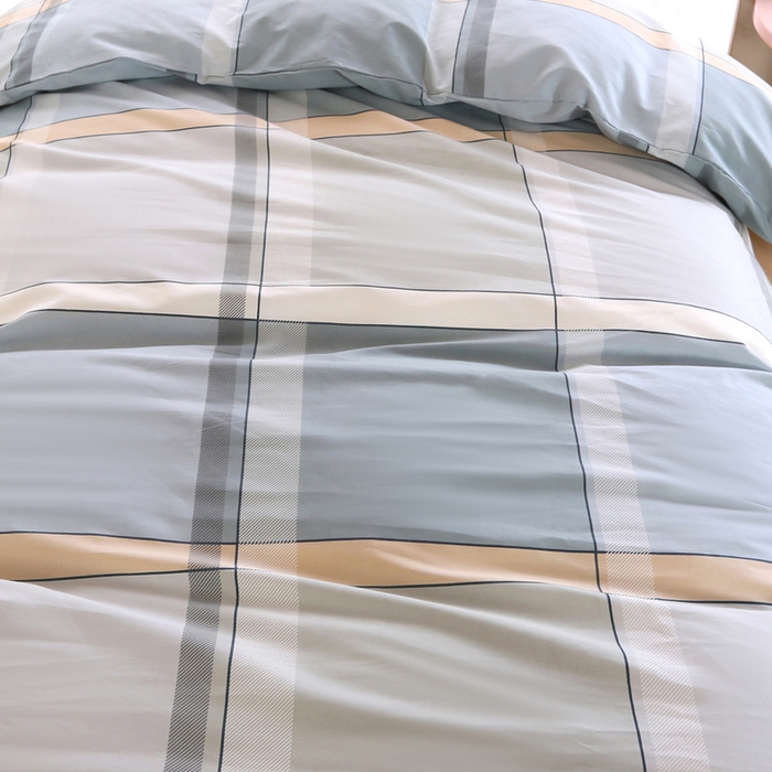 91家纺网 家纺一手货源 找家纺 凯森2024新款133x72全棉三件套纯棉学生床笠宿舍被套上下铺寝室六件套 格兰特