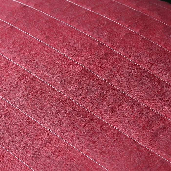 91家纺网 家纺一手货源 找家纺 沃兰国际 新款全棉水洗棉荞麦枕芯花草护颈枕头单人绗缝定型枕 胭脂红