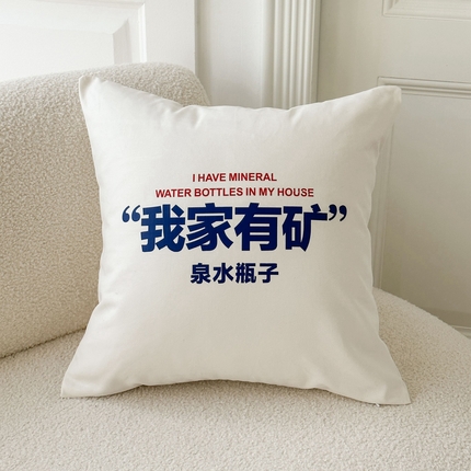 91家纺网 家纺一手货源 找家纺 （总）美茉家居 2024新款文字抱枕