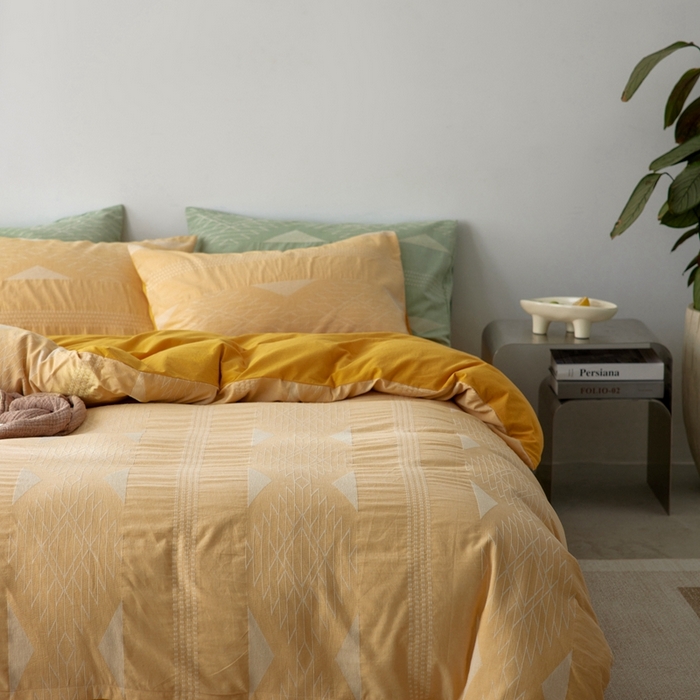 91家纺网 家纺一手货源 找家纺 安莱生活 2024年新品高端色织提花异域风情波西米亚基础款 波西米亚基础款-姜黄