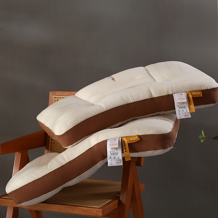 91家纺网 家纺一手货源 找家纺 （总）沃兰国际 暖豆豆针织羽丝绒枕头成人护颈单人枕芯定型枕