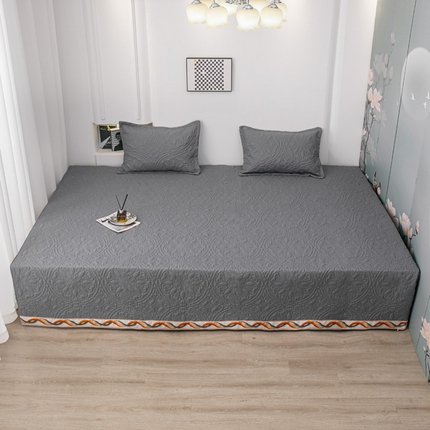 91家纺网 家纺一手货源 找家纺 手艺人沙发垫炕垫 2025新款防水化纤炕盖榻榻米炕垫 SK灰色-01