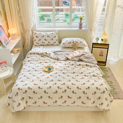 91家纺网 家纺一手货源 找家纺 （总）贝扬思 2025新款水洗邹邹纱夏被