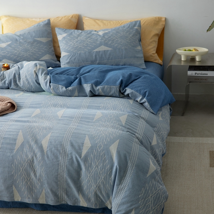 91家纺网 家纺一手货源 找家纺 安莱生活 2024年新品高端色织提花异域风情波西米亚基础款 波西米亚基础款-深蓝