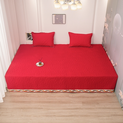 91家纺网 家纺一手货源 找家纺 手艺人沙发垫炕垫 2025新款防水化纤炕盖榻榻米炕垫 SK红色-09