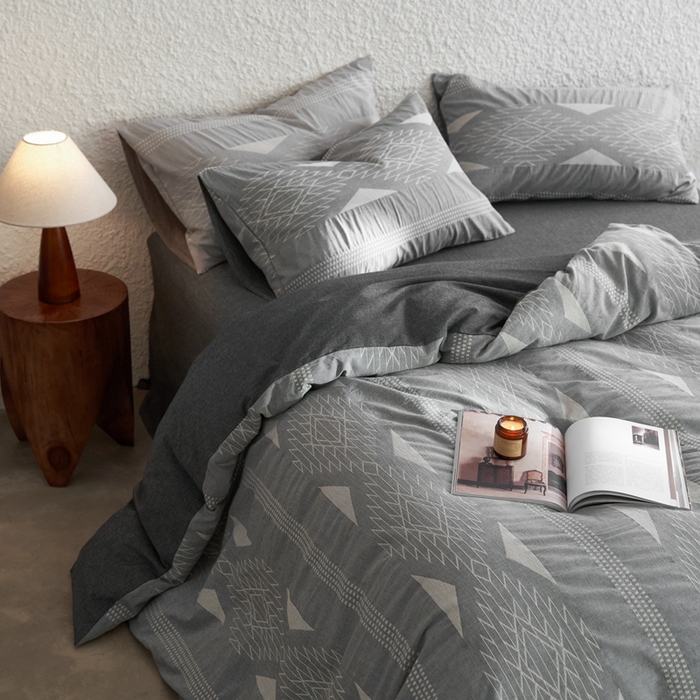 91家纺网 家纺一手货源 找家纺 安莱生活 2024年新品高端色织提花异域风情波西米亚基础款 波西米亚基础款-深灰