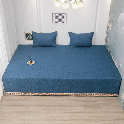 91家纺网 家纺一手货源 找家纺 手艺人沙发垫炕垫 2025新款防水化纤炕盖榻榻米炕垫 SK蓝色-06