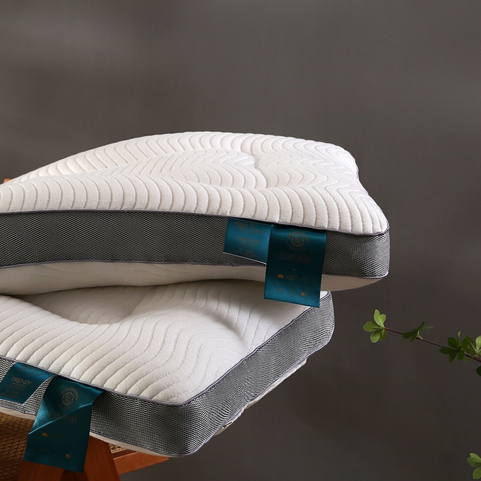 91家纺网 家纺一手货源 找家纺 （总）沃兰国际 针织绗缝羽丝绒枕头成人护颈单人枕芯定型舒适枕