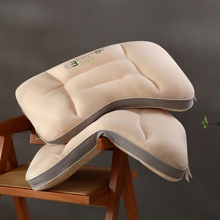 （总）沃兰国际 逸睡眠针织羽丝绒枕头成人护颈单人枕芯定型枕