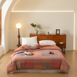 91家纺网 家纺一手货源 找家纺 （总）睡棉坊 2026新款全棉色织提花双层纱春秋被芯冬被,百纳,百样,诗画-绿,诗画-紫,轻奢时代,絮语朦胧,雪花飘,百福,繁华