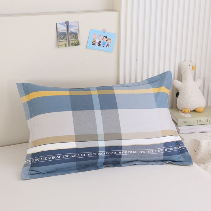 91家纺网 家纺一手货源 找家纺 凯森家纺 2024新款13372全棉枕套单人枕头套枕芯套儿童枕套 卡乐-蓝