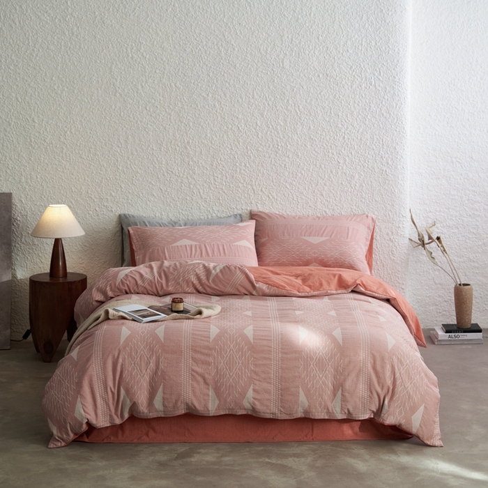 91家纺网 家纺一手货源 找家纺 安莱生活 2024年新品高端色织提花异域风情波西米亚基础款 波西米亚基础款-橘红