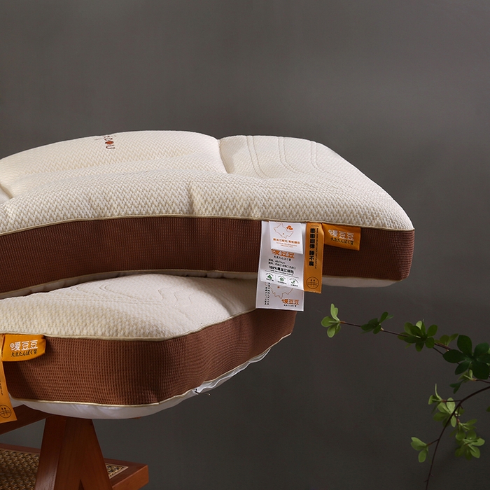 91家纺网 家纺一手货源 找家纺 （总）沃兰国际 暖豆豆针织羽丝绒枕头成人护颈单人枕芯定型枕