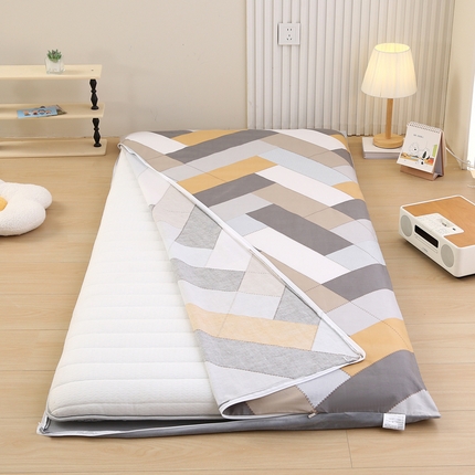 凯森家纺 2024新款13372全棉床垫套学生床笠套单品褥子套懒人垫子套90x190学生上下铺宿舍寝室 索格-咖